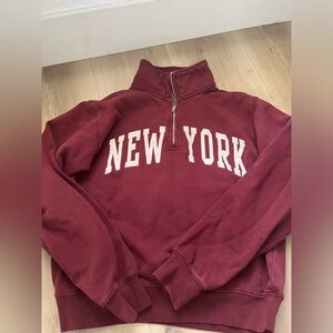 Brandy Melville half zip sweatshirt